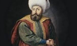 Kanunî Sultan Süleyman'ın portresi ve Süleymaniye Camii'nin mimari detaylarını içeren klasik Osmanlı estetiği.