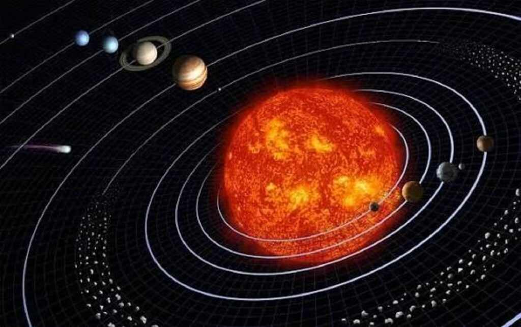 Uzay boşluğunda konumlanmış devasa bir teleskop ve ötegezegen atmosferlerinin spektroskopik analizini simgeleyen kozmik arka plan görseli.